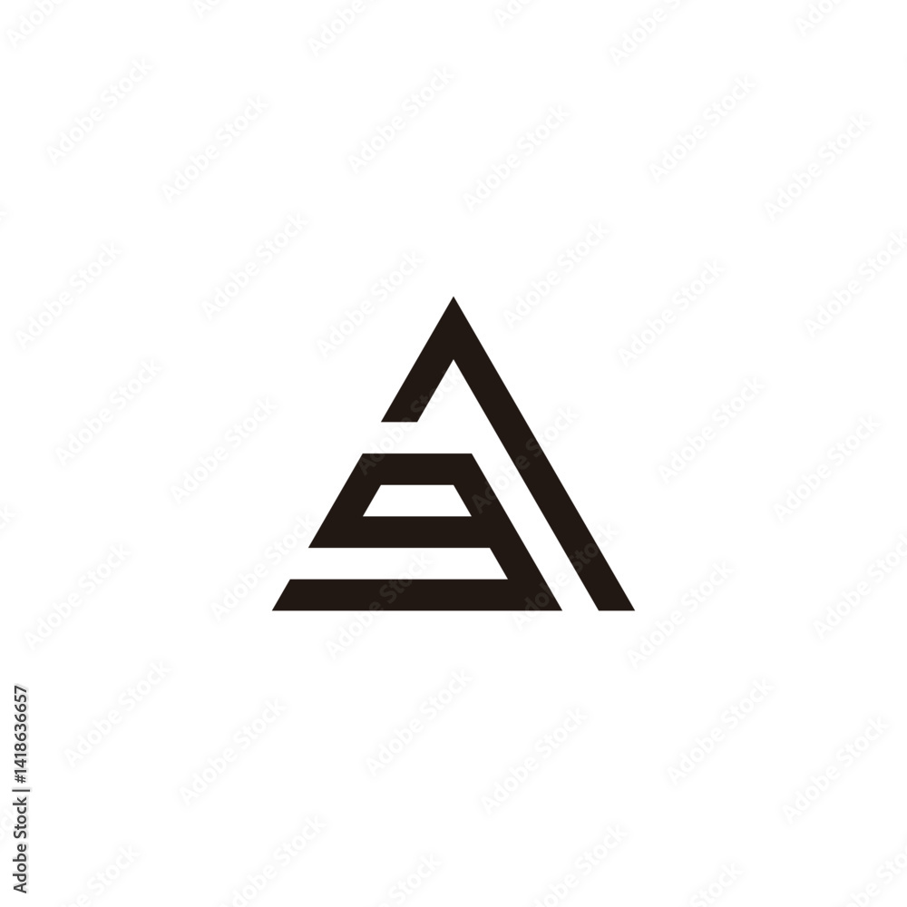 Number 1 and 9 triangle geometric symbol simple logo vector Number 1 and 9 triangle geometric symbol simple logo vector