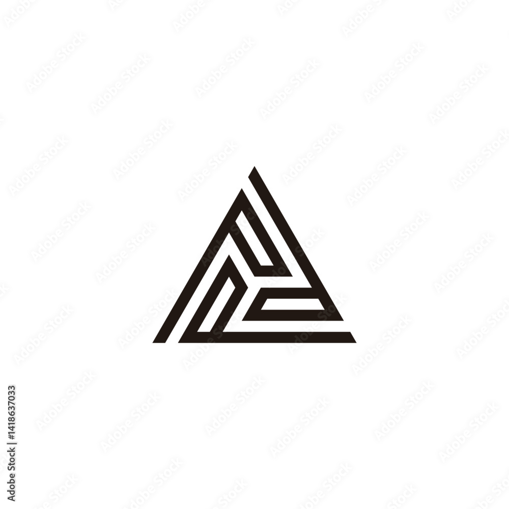 Letter P triangle, rounded geometric symbol simple logo vector Letter P triangle, rounded geometric symbol simple logo vector
