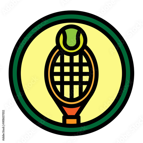 Wimbledon Logo (Conceptual) Vector Filled Icon Design