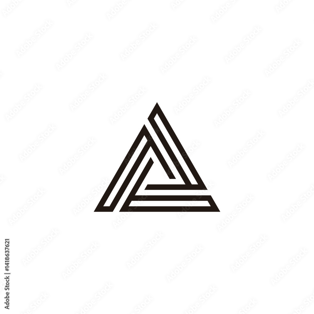 Letters b, triangle geometric symbol simple logo vector Letters b, triangle geometric symbol simple logo vector