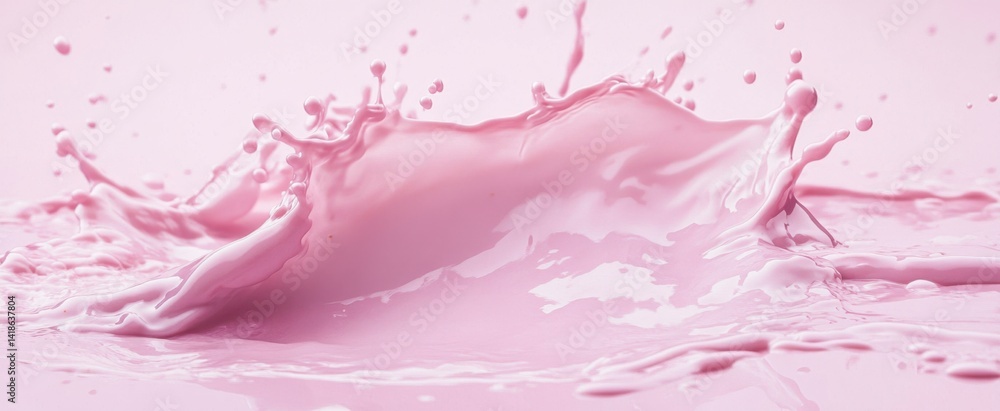 Vibrant Pink Liquid Splash Creating Artistic Abstract Surface Vibrant Pink Liquid Splash Creating Artistic Abstract Surface