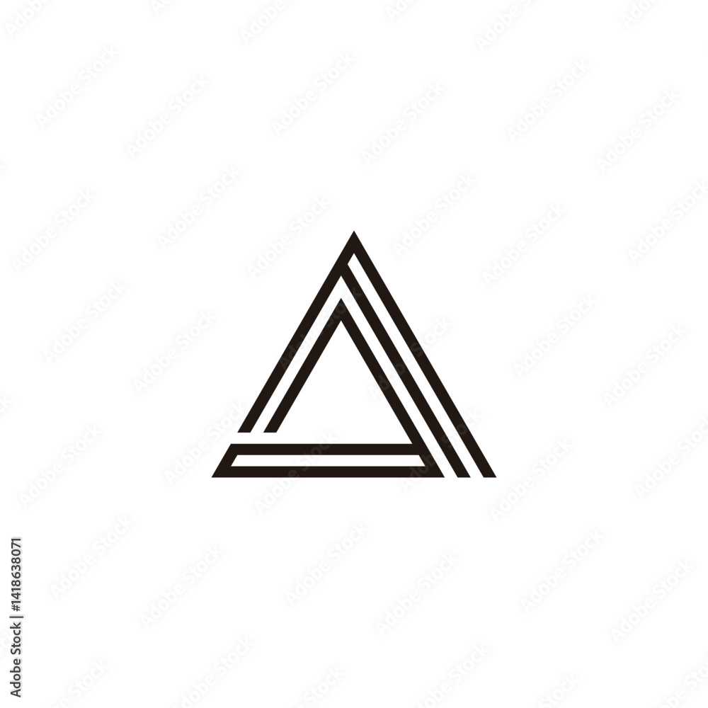 Letter Fa triangle , line geometric symbol simple logo vector Letter Fa triangle , line geometric symbol simple logo vector