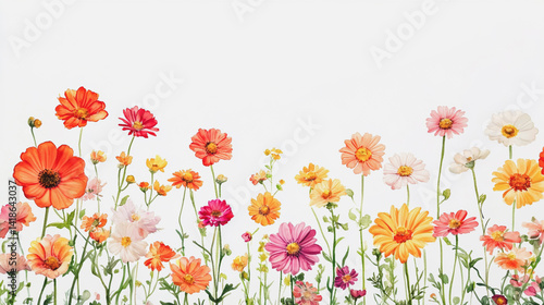 Wallpaper Mural Elegant wedding invitation card background . Minimal hand painted watercolor  Gerber flowers texture template background. Design for wedding, vip cover, poster, rsvp moderncard.Valentine's Day Torontodigital.ca