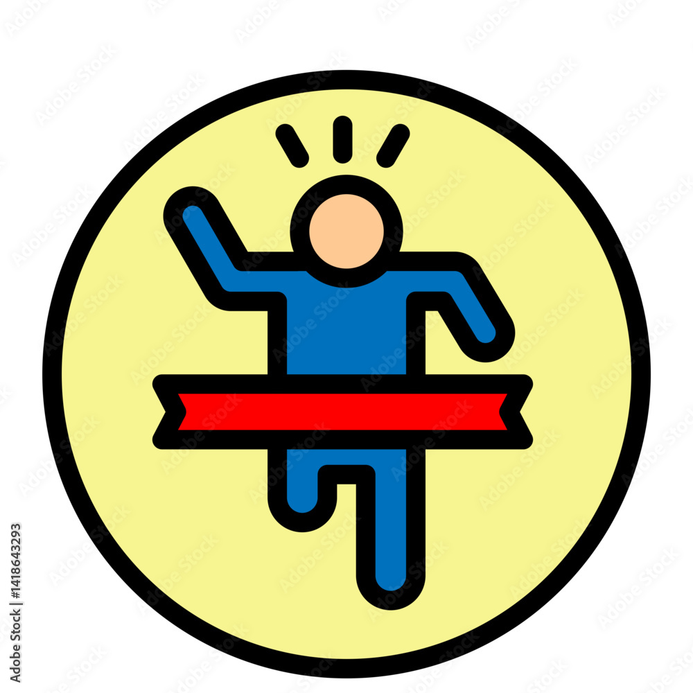 Marathon Runner Vector Filled Icon Design Marathon Runner Vector Filled Icon Design
