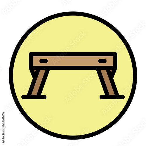Balance Beam Vector Filled Icon Design