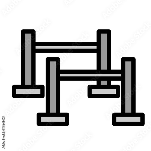 Parallel Bars Vector Filled Icon Design