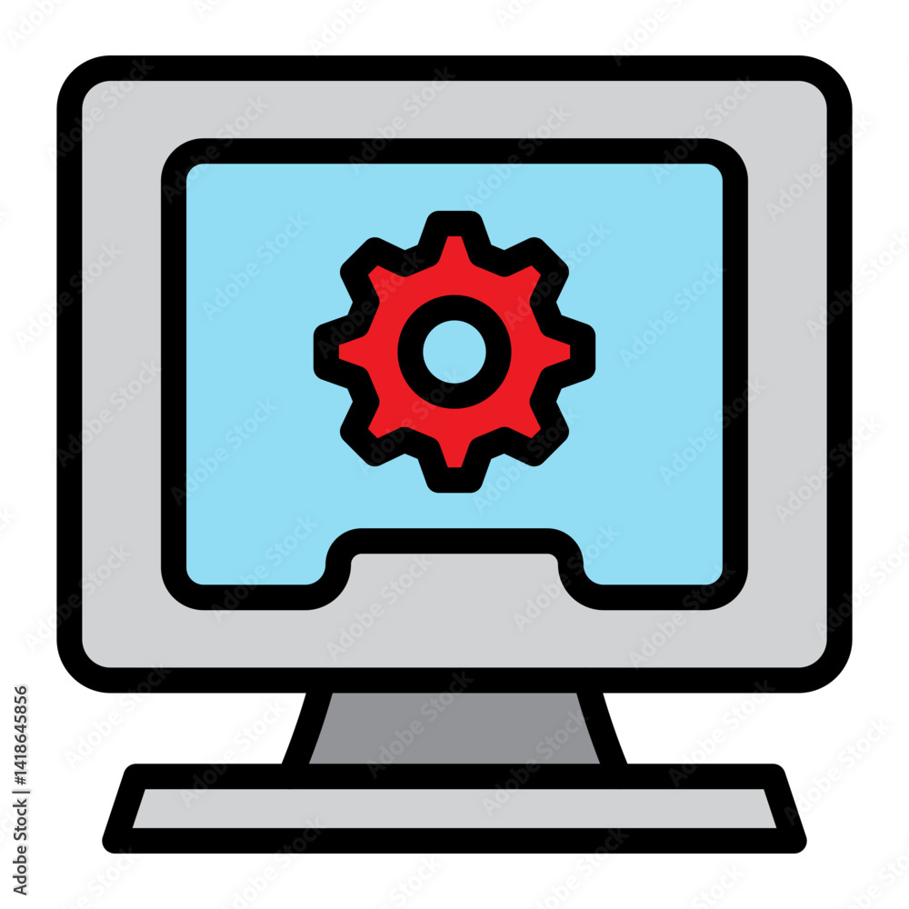 PC Build Toolkit Vector Filled Icon Design PC Build Toolkit Vector Filled Icon Design