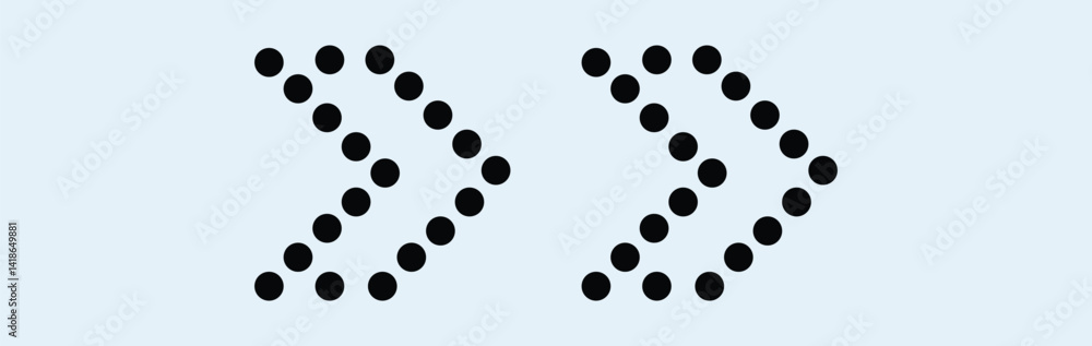 Arrows dots. dot arrow vector set. points arrow collection of direction arrows. isolated icon. Arrows dots. dot arrow vector set. points arrow collection of direction arrows. isolated icon.