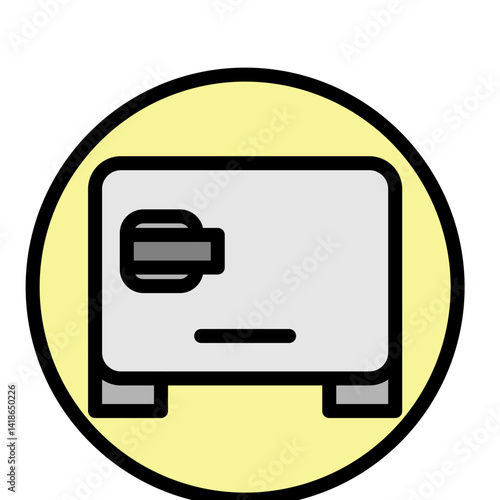 Barber Shop Towel Warmer Vector Filled Icon Design
