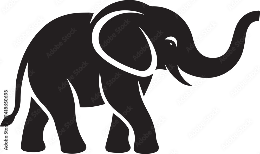 Obraz premium A Elephant Vector Art Illustration EPS File 