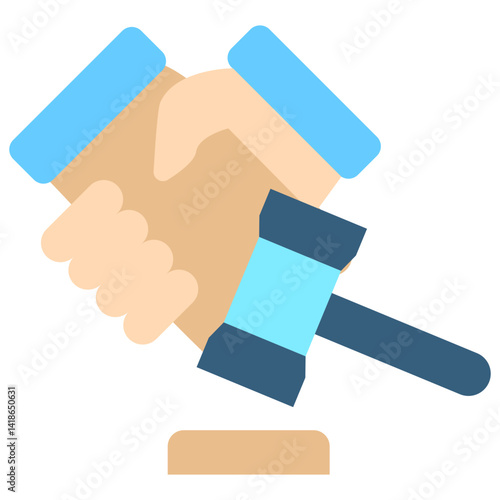 Dispute Claim mini illustration flat color icon, use for taxation, economy, business, finance, UI, UX kit, app and web development, digital or print.