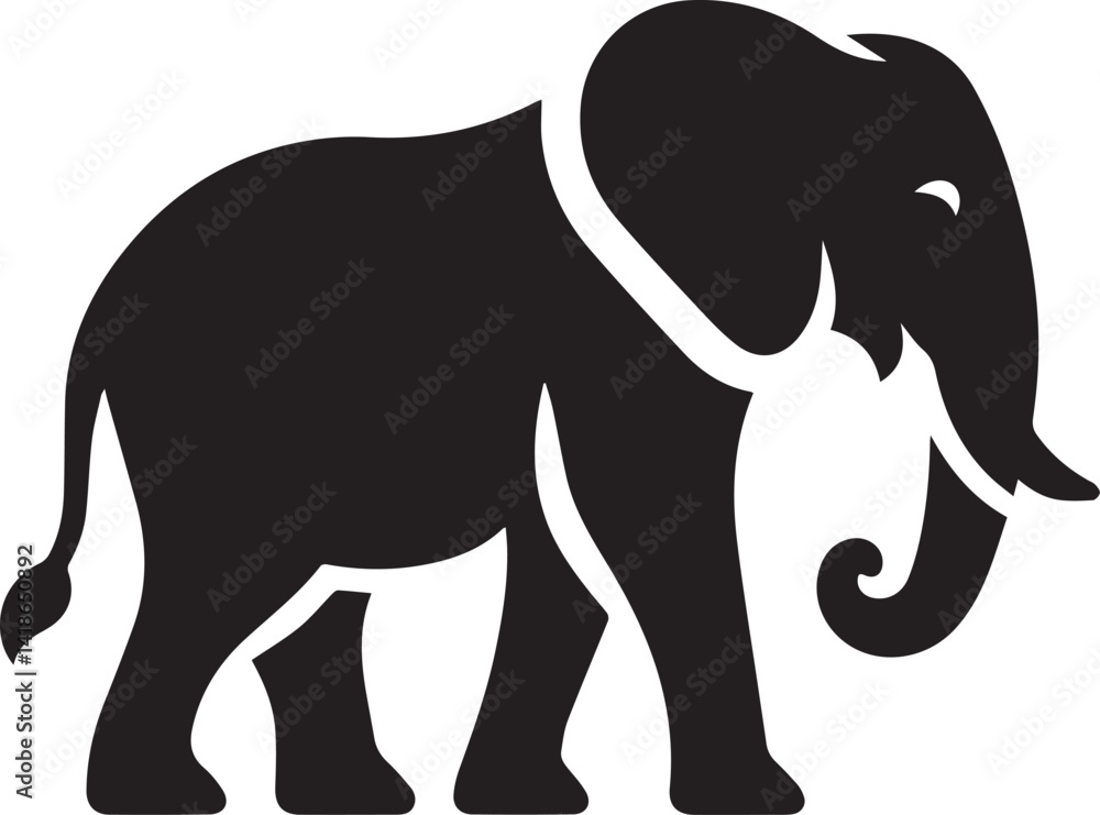 Fototapeta premium A Elephant Vector Art Illustration EPS File 