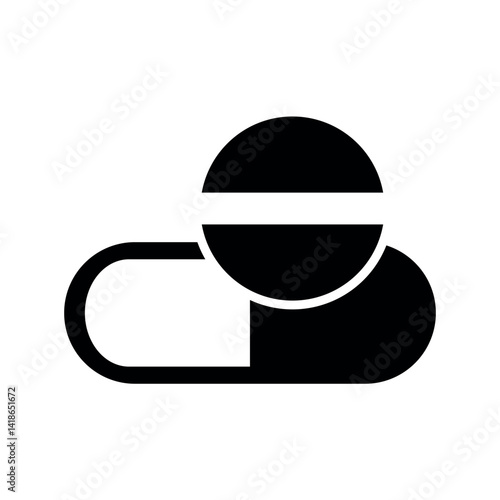Drug tablet medicine icon in vector design.