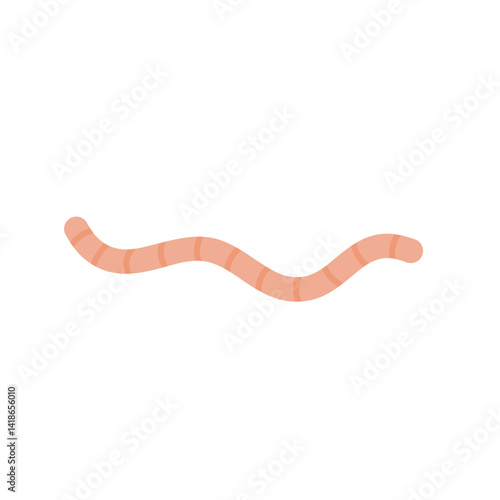 Cartoon parasite worm illustration 