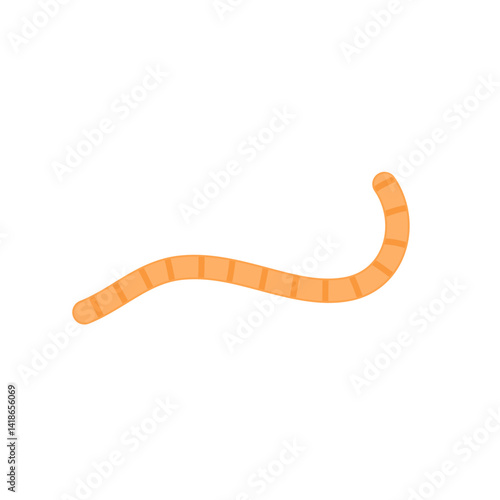 Cartoon parasite worm illustration 
