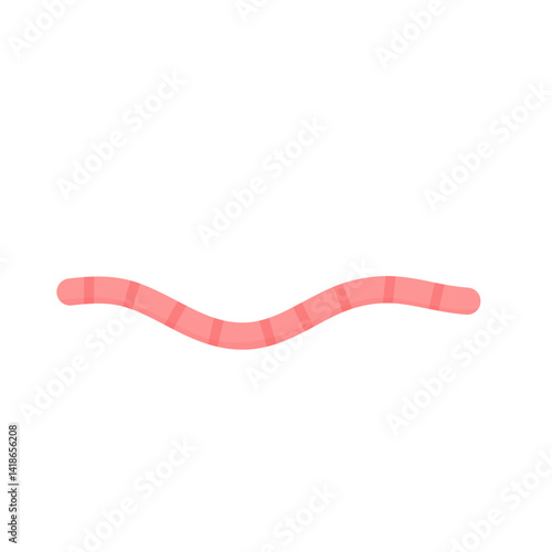 Cartoon parasite worm illustration 