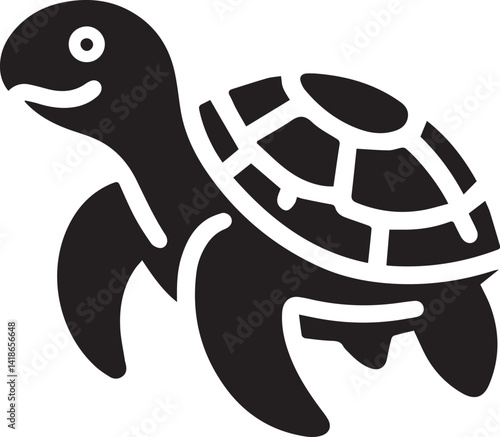 Turtles Journey Vector Graphic of Turtle Exploring the Mysteries of the Sea

