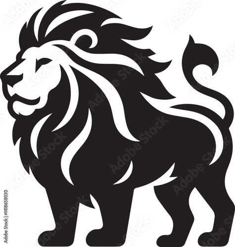 Wallpaper Mural Beautiful Black Lion Vector Silhouette Art This Is An Editable And Printable Vector Eps File
 Torontodigital.ca