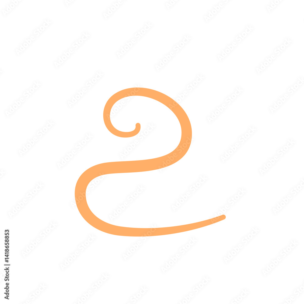 Naklejka premium Pinworm parasite icon