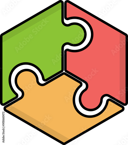 Puzzle Shape Jigsaw Element