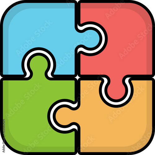 Puzzle Shape Jigsaw Element