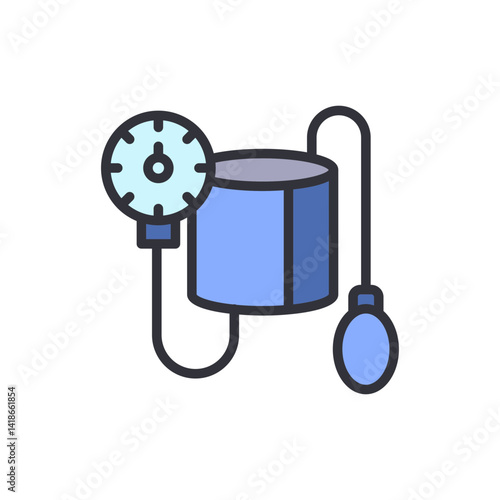 Blood pressure colored icons, minimalist vector illustration ,simple transparent graphic element .Isolated on white background