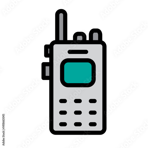 WalkieTalkie Vector Filled Icon Design