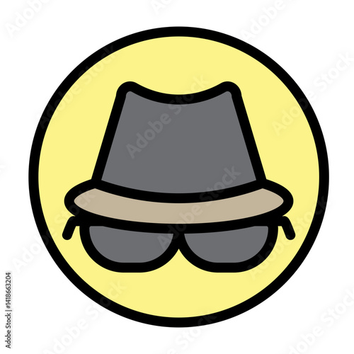 Undercover Police Vector Filled Icon Design