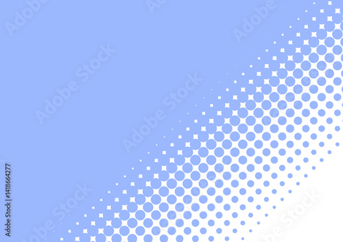 シンプルな青のカラーハーフトーンの背景　ベクター　素材