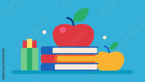 Back to School with Books and Apples Style