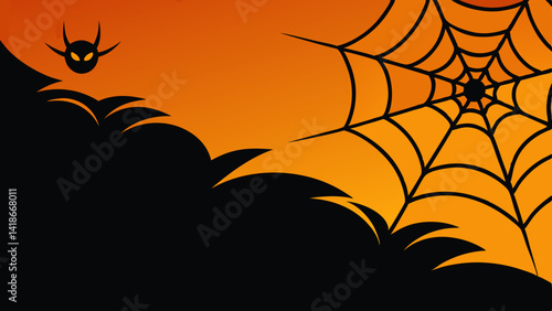 black and orange gradient Halloween background festive look