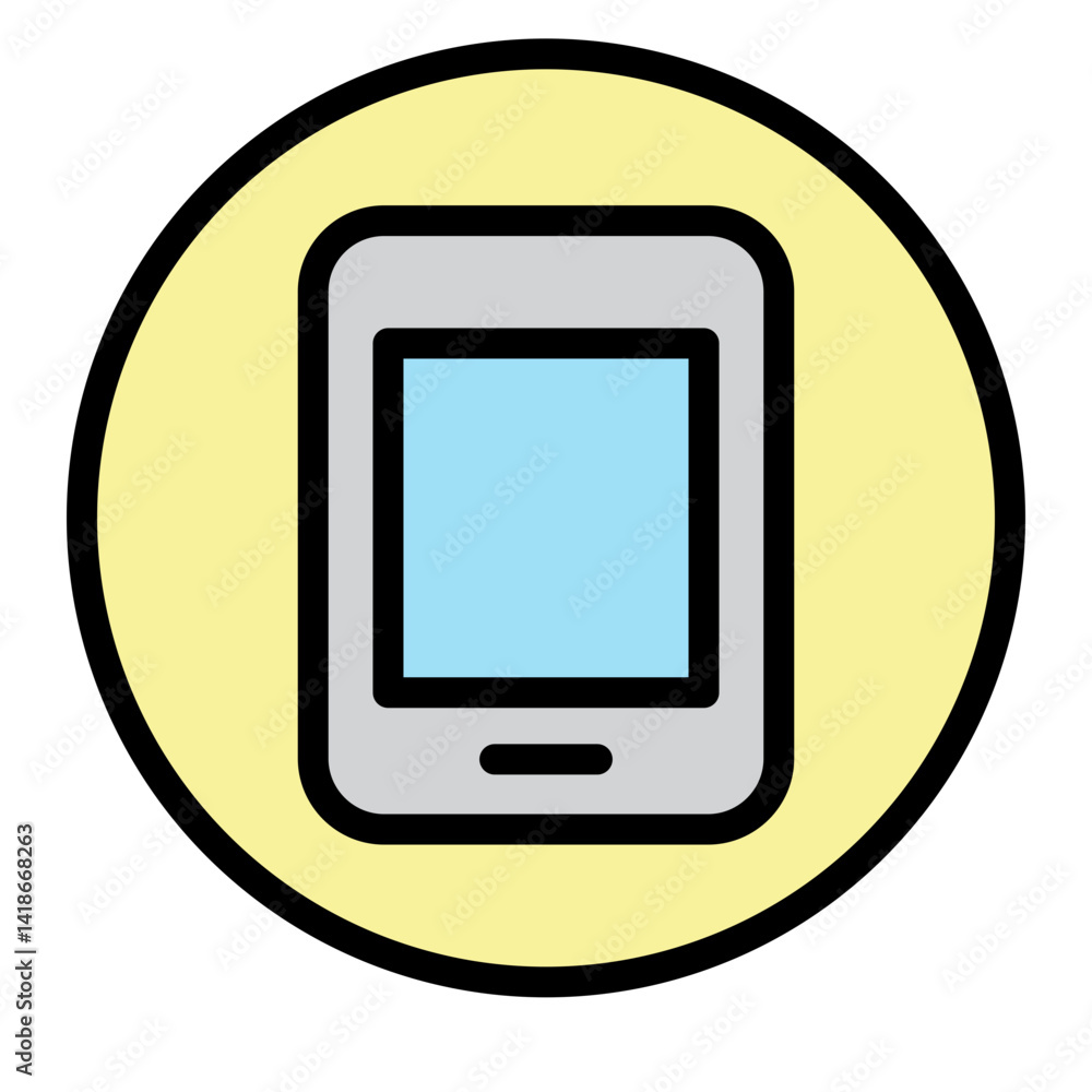 Mobile Vector Filled Icon Design Mobile Vector Filled Icon Design