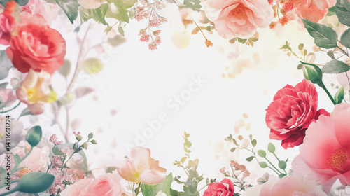 Wallpaper Mural Elegant wedding invitation card background . Minimal hand painted watercolor botanical flowers texture template background. Design for wedding, vip cover, poster, rsvp moderncard.Valentine's Day Torontodigital.ca