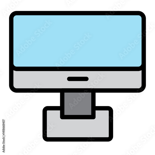 Computer Vector Filled Icon Design