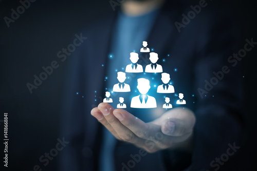 Obraz na płótnie Human resource management fosters employee well-being and productivity. w salonie
