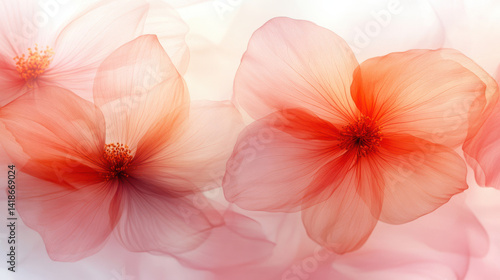 Soft watercolor floral pattern with delicate pink flowers, Pattern background not seamless