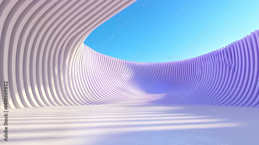 Naklejka premium Abstract architectural structure with soft pastel colors