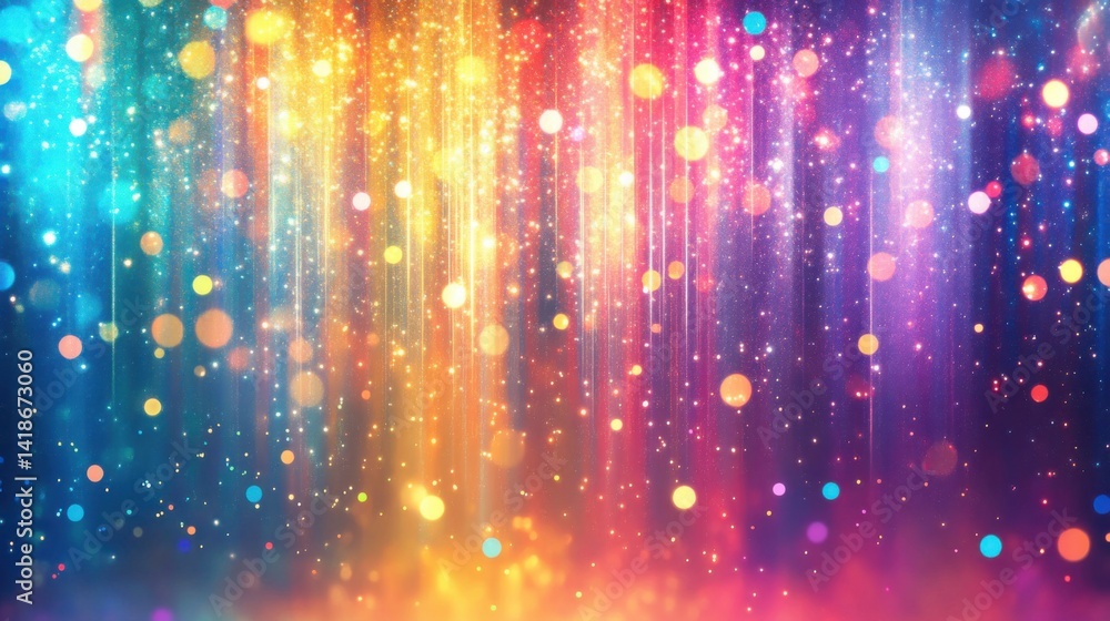 Colorful Abstract Light Bokeh on Gradient Background Colorful Abstract Light Bokeh on Gradient Background