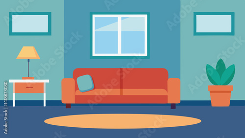 Empty Living Room Background in a Cozy Home Setting