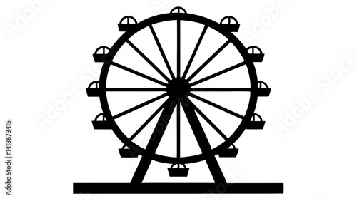 Fun Ferris Wheel Design for Carnival Background Illustration