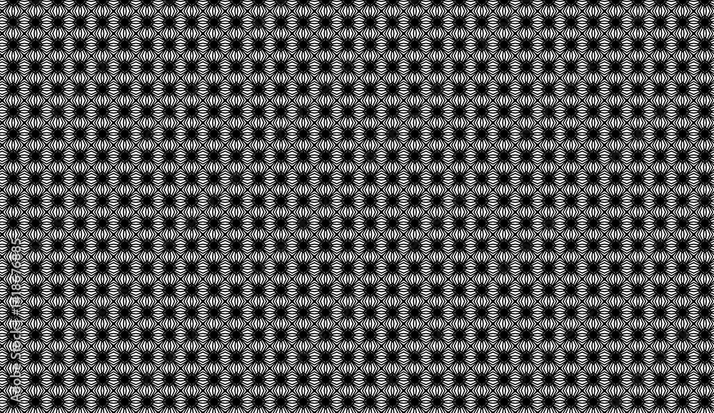 Geometric black linework weaving intricate optical pattern across minimalist white background Geometric black linework weaving intricate optical pattern across minimalist white background