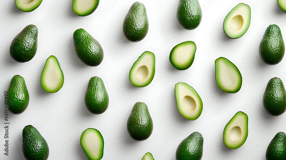 Avocado Pattern with White Background. (1) Avocado Pattern with White Background. (1)