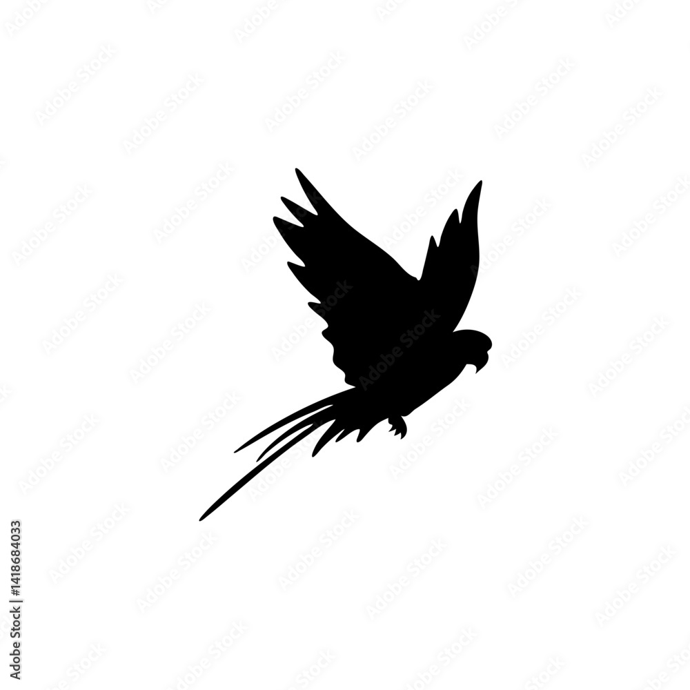 Obraz premium Parrot bird silhouette vector 