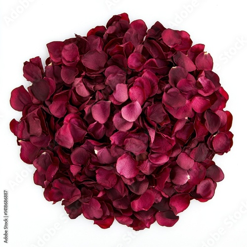 Wallpaper Mural Red Rose Petals in Arrangement on White Background for Floral Design Torontodigital.ca
