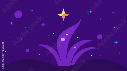Wallpaper Mural Mystic Purple Halloween Night Sky with Enchanted Symbols Torontodigital.ca