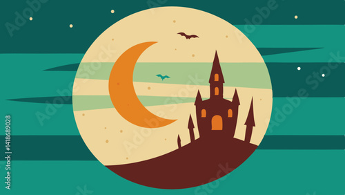 Distressed Texture Halloween Background Illustration