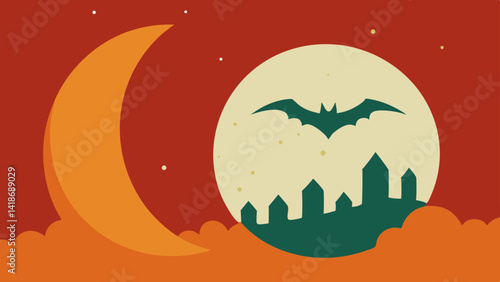 Grungy Halloween Backdrop with Vintage Texture