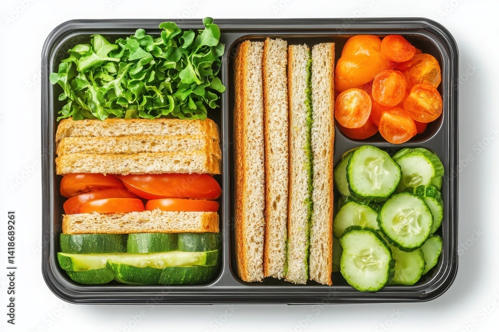 Isolated healthy sandwich with a vegetable tray on white background. Isolated healthy sandwich with a vegetable tray on white background.