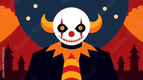 Creepy Circus Clown Halloween Background