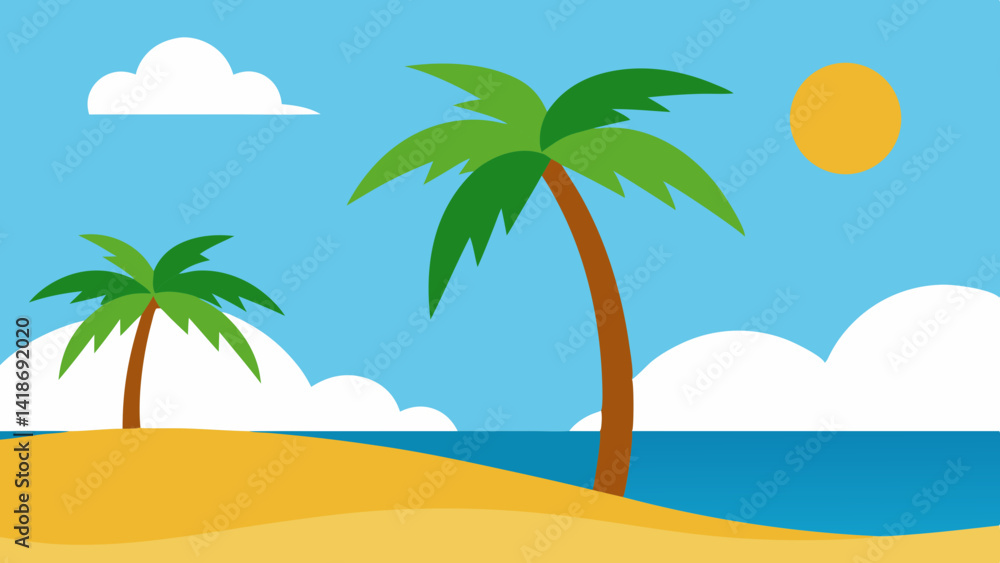 Obraz premium palm tree on the beach